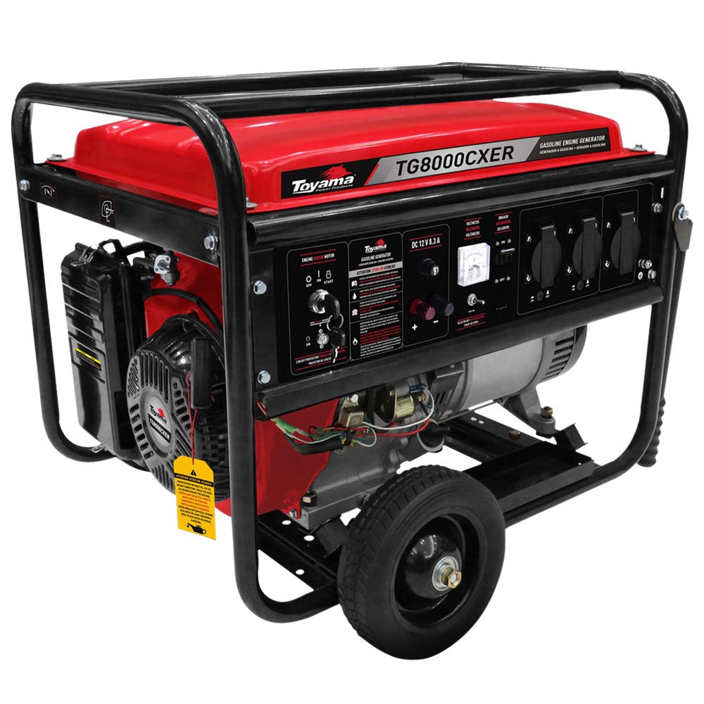 1573498661085 Gerador à Gasolina TG8000CXER 4T 420CC 7.2kVA Bivolt Mono com Partida Elétrica e AVR sem Bateria TOYAMA-201-027 - Imagem 1