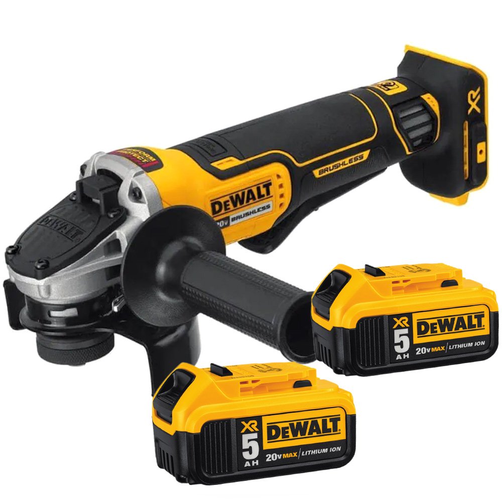 1585680279223 Esmerilhadeira Angular 4.1/2 Pol. 20V Brushless com 2 Baterias e Carregador DEWALT-DCG413P2-BR - Imagem 1