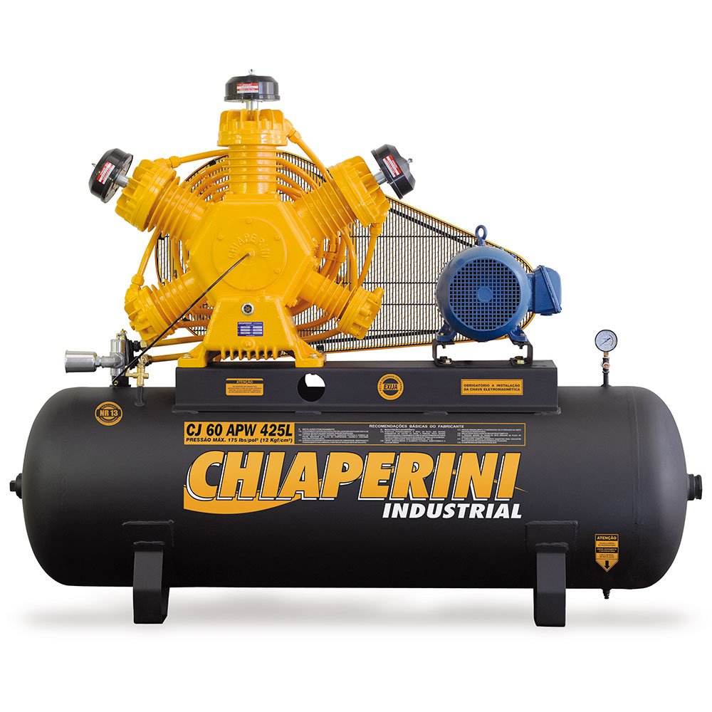 1637096720492 Compressor de Ar Industrial IP55 60 Pés 425L 15HP 220/380V - Trifásico CHIAPERINI-CJ60APW425L - Imagem 1