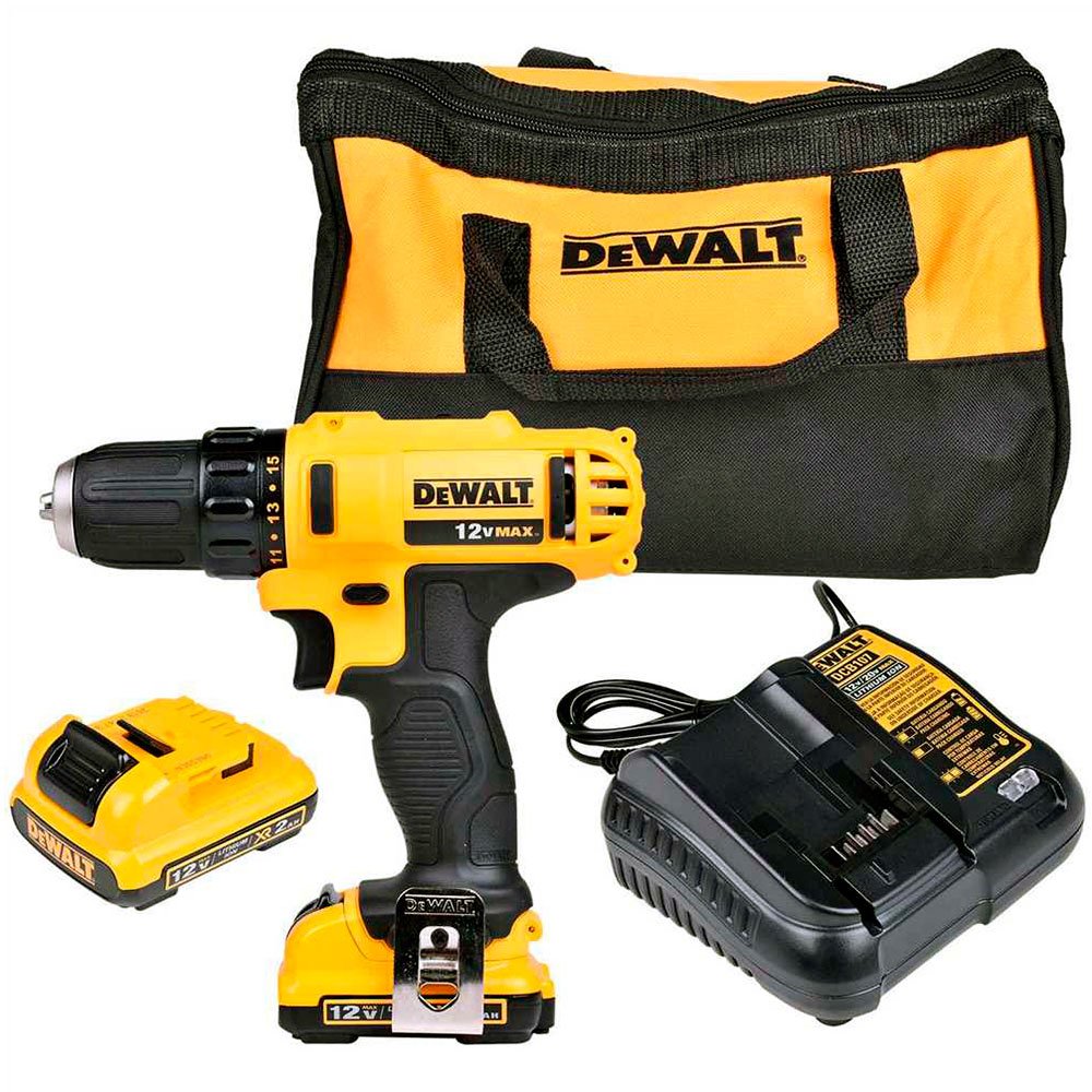 1658748996030 Parafusadeira e Furadeira 3/8Pol 12V com 2 Baterias 1,5Ah Carregador Bivolt e Bolsa DEWALT-DCD710D2 - Imagem 1