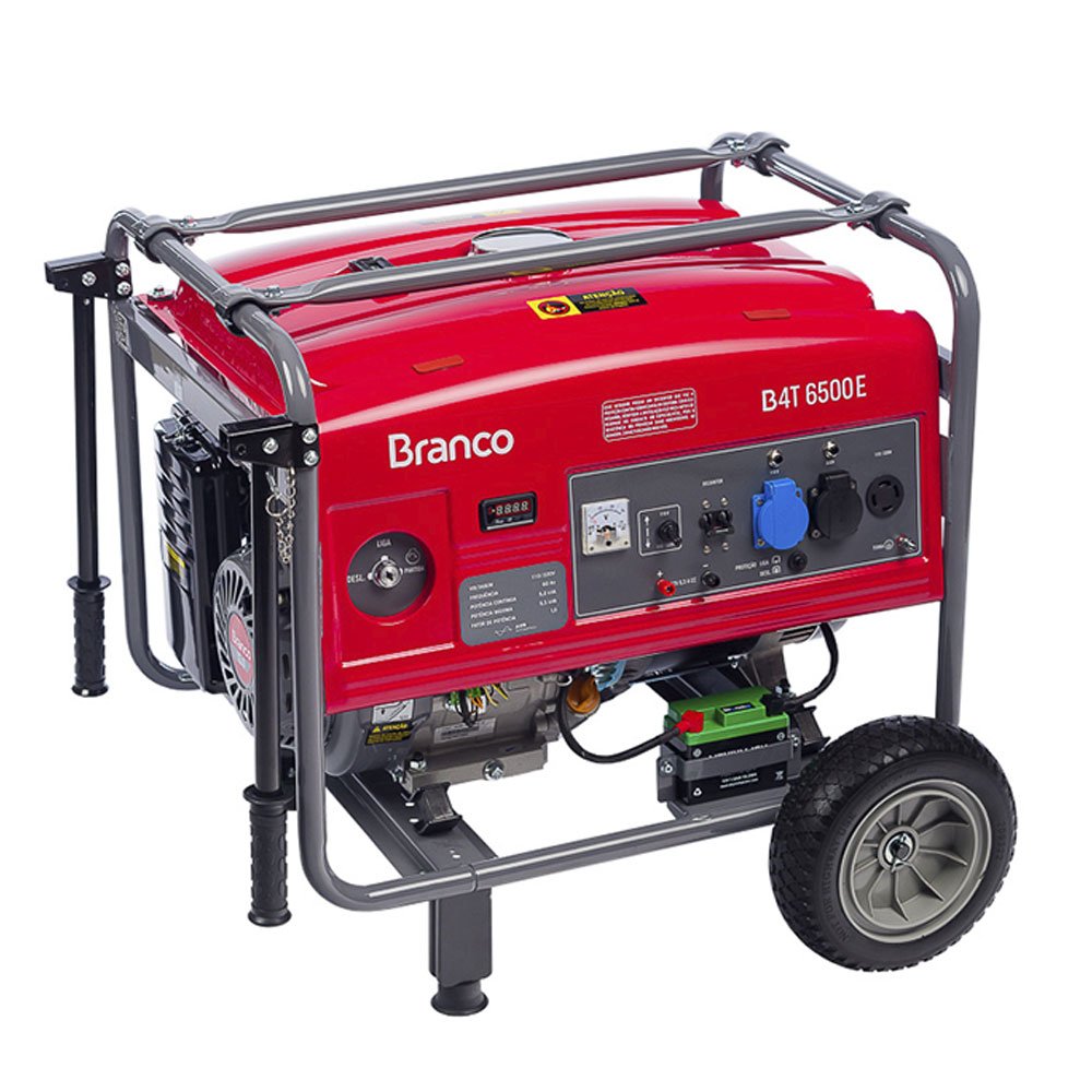 1668782572064 Gerador de Energia à Gasolina B4T 6500 13,0CV 5,5KVA Mono com Partida Elétrica BRANCO-90302623 - Imagem 1
