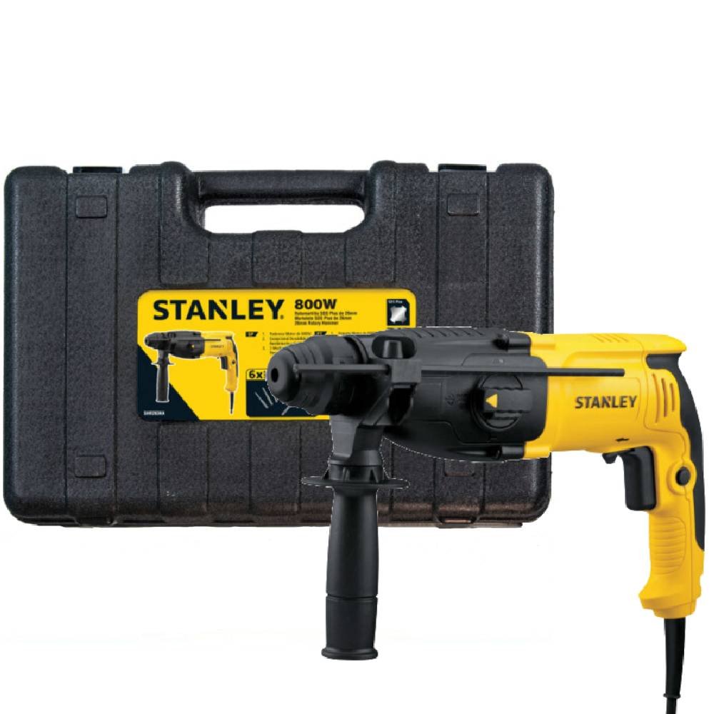 1688479335868 Martelete Perfurador Rompedor SDS Plus 26mm 2,4J 800W 220V com Maleta STANLEY-SHR263K - Imagem 1