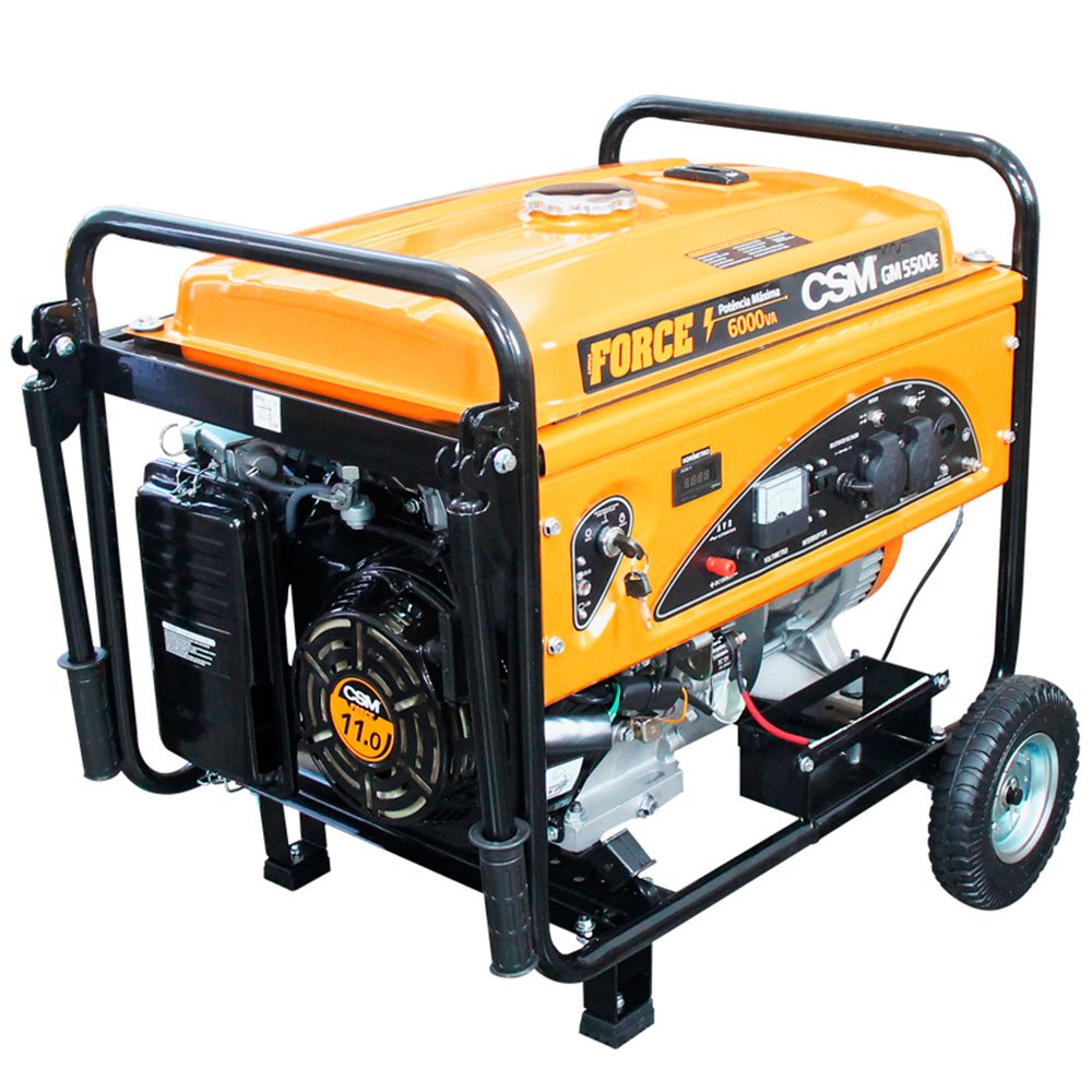 1699016897776 Gerador de Energia à Gasolina GM5500E Portátil 4T Partida Elétrica 6,0 Kva 110/220V com Rodas CSM-40144404 - Imagem 1