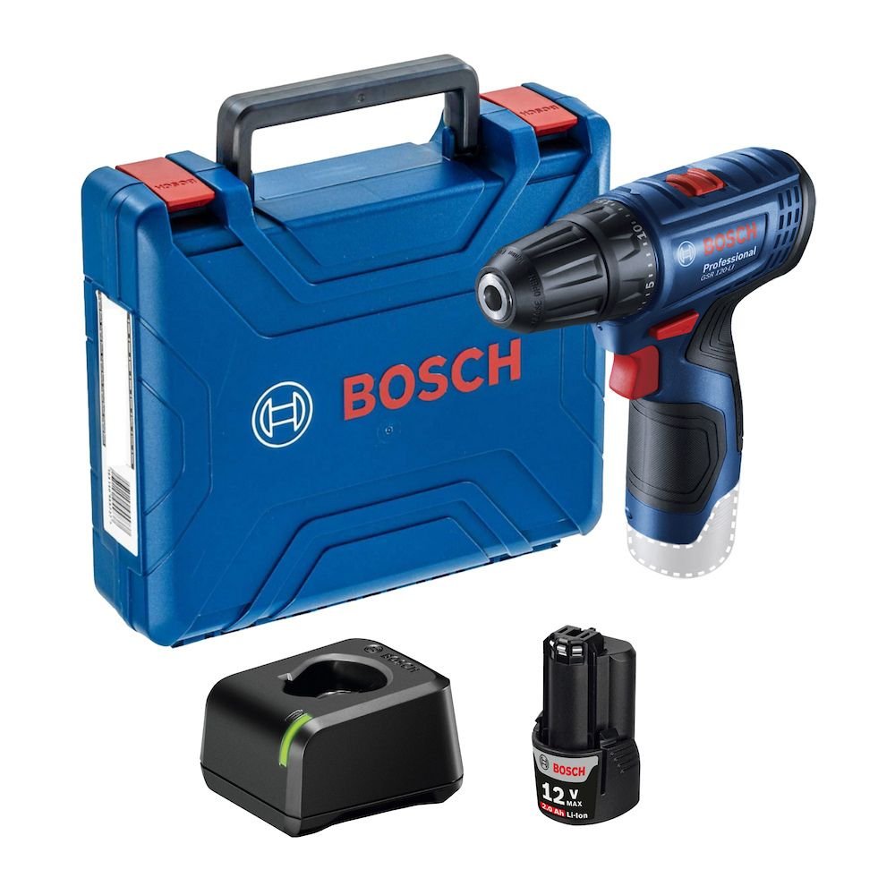 1728396264567 Parafusadeira Furadeira de Impacto GSB120-LI 3/8 Pol. 12V com Bateria 2.0Ah Carregador Bivolt e Maleta BOSCH-06019G81E1-000 - Imagem 1
