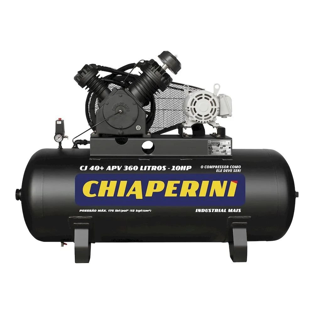 1732826626633 Compressor de Ar 40 Pés 360L 10HP 220/380V - Trifásico CHIAPERINI-40APV360 - Imagem 1