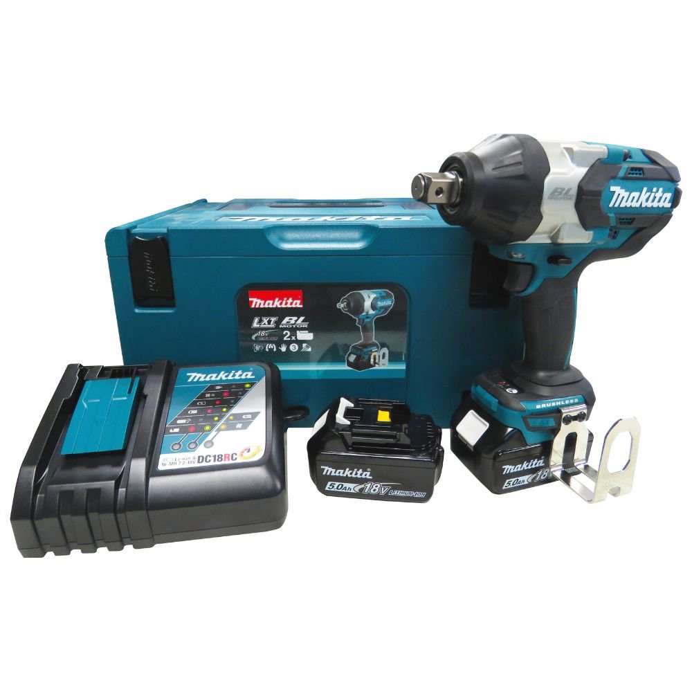 1740420286921 Chave de Impacto a Bateria Encaixe Quadrado 3/4 Pol. com 2 Baterias 18V e Carregador Rápido MAKITA-DTW1001RTJ - Imagem 1
