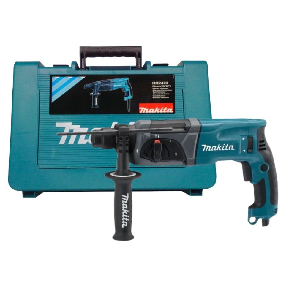 1740508405691 Martelete Combinado SDS PLUS 800W 220V com Maleta MAKITA-HR2470 - Imagem 1