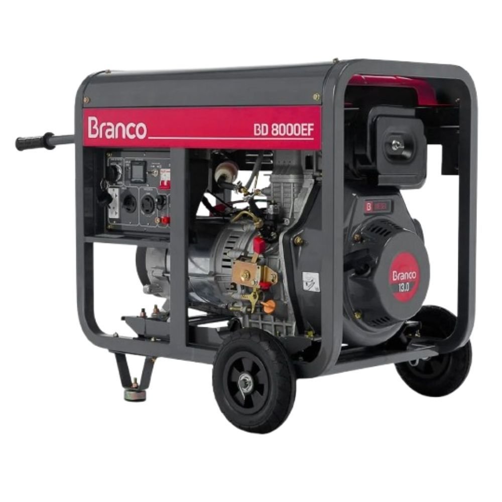 1773745109871 Gerador de Energia à Diesel 6,5kVA Partida Elétrica BD-8000 EF BRANCO-90314593 - Imagem 1