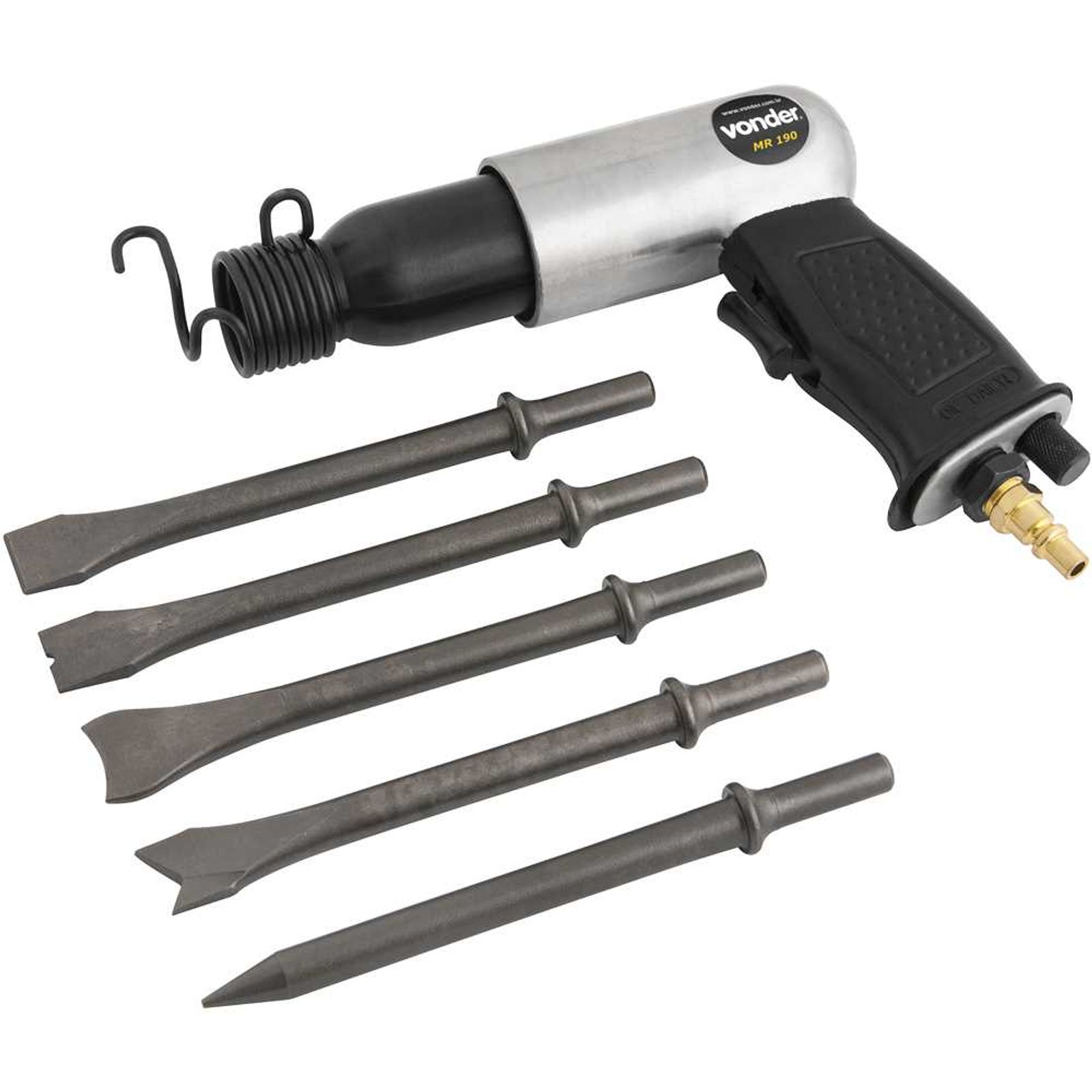 36355951-1600-1600 Martelete Rebarbador Pneumático 3/8"(10mm) + 5 acessórios MR190 Vonder - Imagem 1
