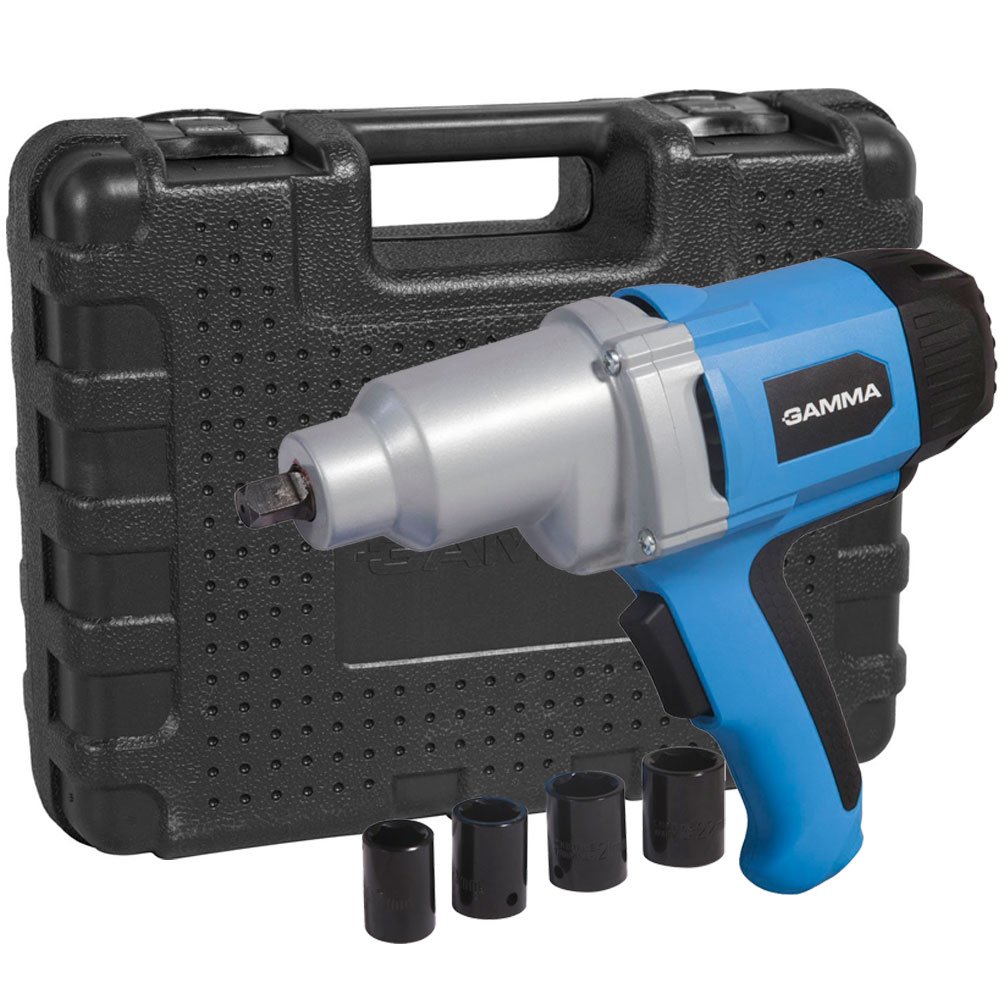 Chave-de-Impacto-12-Pol-900W-110V-com-Ma-gamma-g19611 Chave de Impacto Elétrica 1/2 Pol. 900W 110V com Maleta e 4 Soquetes GAMMA-G1961 - Imagem 1