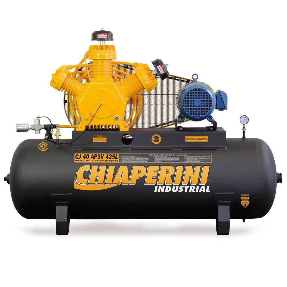 Compressor-de-Alta-Pressao-CJ40-AP3V-40--chiaperini-7471 Compressor de Alta Pressão CJ40 AP3V 40 Pés 425L 175PSI 10HP 220/380V - Trifásico CHIAPERINI-747 - Imagem 1