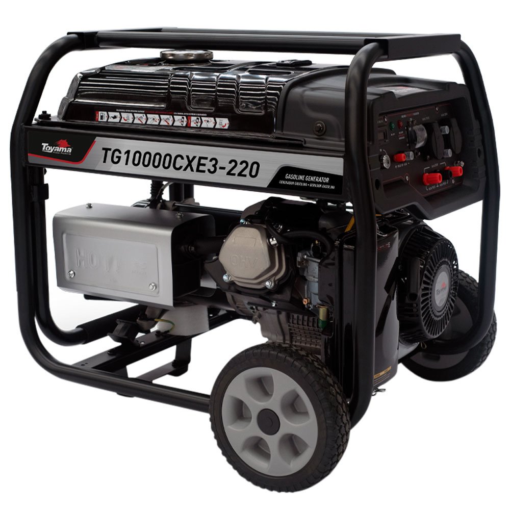 Gerador-de-Energia-a-Gasolina-4T-220V-Tr-toyama-tg10000cxe31 Gerador de Energia a Gasolina 4 Tempos 220V Trifásico 11,25 Kva com Partida Elétrica TG10000CXE3-220 Profissional TOYAMA-201-029 - Imagem 1