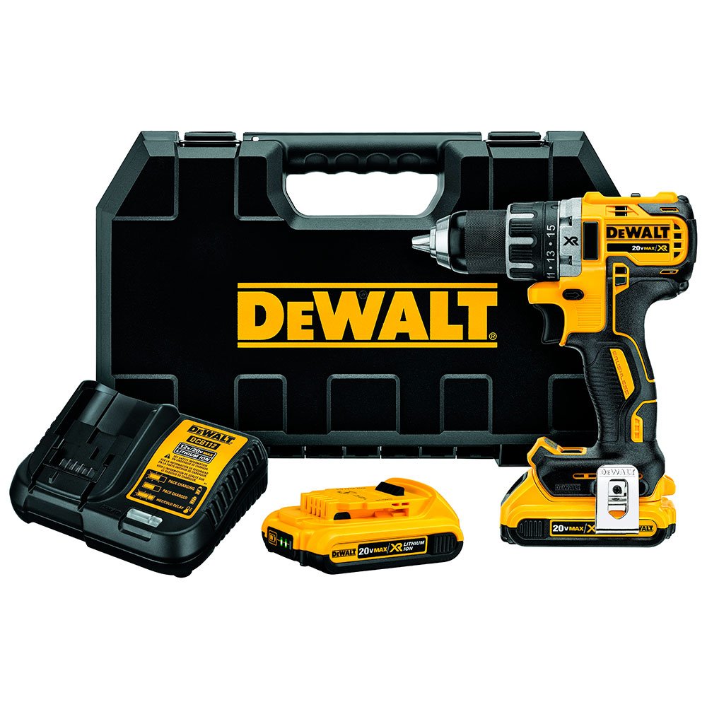 ParafusadeiraFuradeira-12-Pol-13mm-Brush-dewalt-dcd791d2-b21 Parafusadeira Furadeira 1/2 Pol. 20V Brushless com 2 Baterias 2,0Ah Carregador 220V e Maleta DEWALT-DCD791D2-B2 - Imagem 1