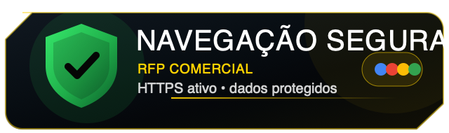 Navegação Segura - RFP Comercial: HTTPS ativo e dados protegidos